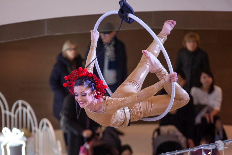 Aerial Hoop at Beaugrenelle — 14m Suspended Bridge, Paris Christmas Event — photo 2